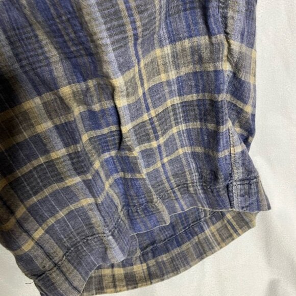 Banana Republic Shorts Mens 33 Waist Plaid Linen Model Chino - Picture 3 of 4